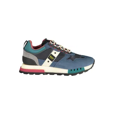 Blauer Polyester Men's Sneaker In Blue