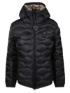 Blauer Quilted Black Puffer Jacket With Hood In Black
