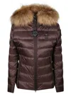 Blauer Quilted Satin Nylon Down Jacket In Burgundy