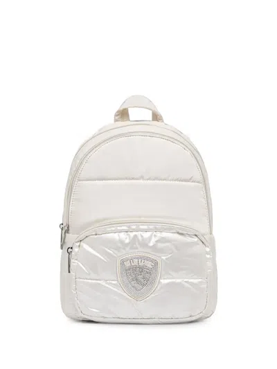 Blauer Quilted Crystal-embellished Backpack In Neutral