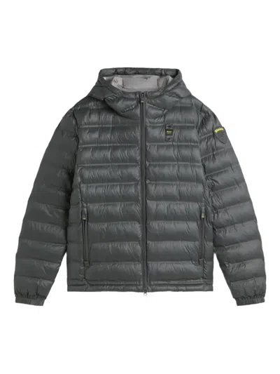 Blauer Quilted-design Jacket In Gray