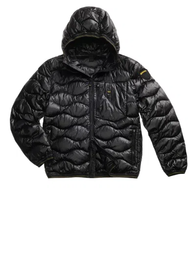 Blauer Quilted Down Jacket With Iconic Detailing In Black