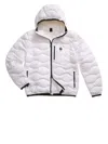 Blauer Quilted Down Jacket With Wave Pattern In White