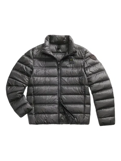 Blauer Quilted High-neck Jacket In Gray