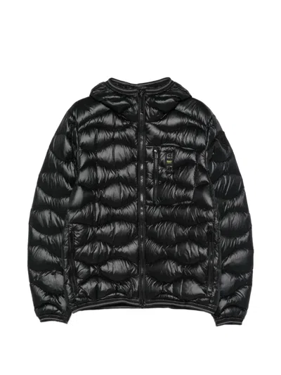 Blauer Quilted Hooded Jacket In Black