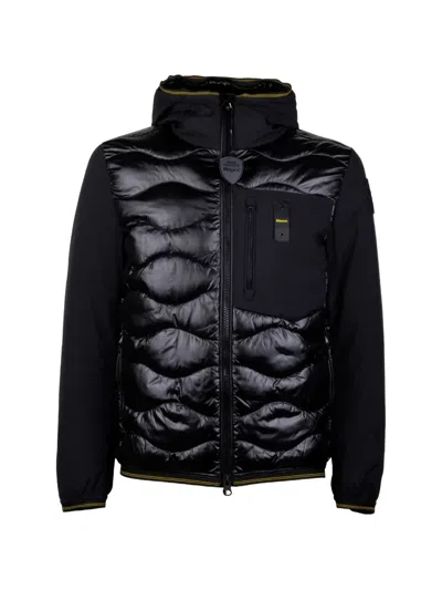 Blauer Quilted Hooded Jacket In Black