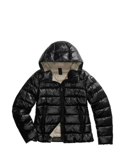 Blauer Quilted Hooded Jacket In Black