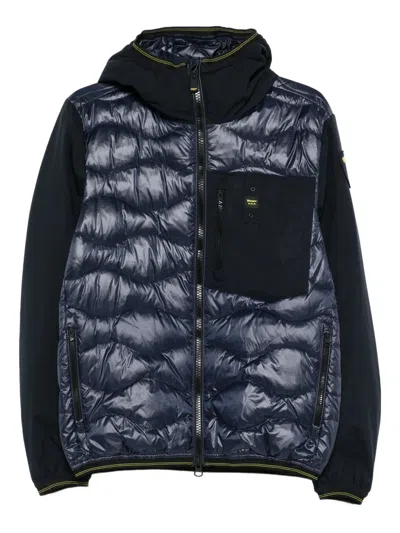 Blauer Quilted Hooded Jacket In Blue