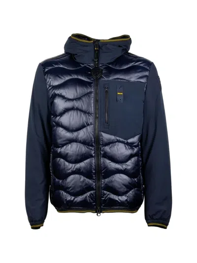 Blauer Quilted Hooded Jacket In Blue