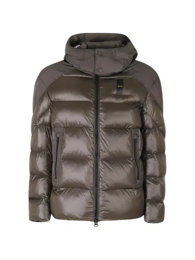 Blauer Quilted Hooded Jacket In Brown