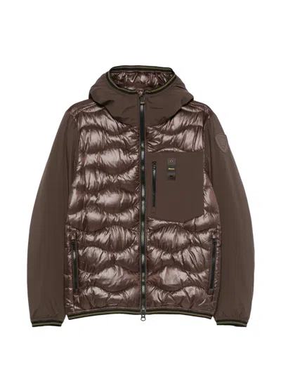 Blauer Quilted Hooded Jacket In Brown