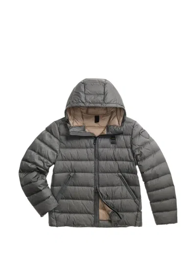 Blauer Quilted Hooded Jacket In Gray