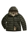 Blauer Quilted Hooded Jacket In Green