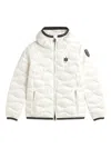 Blauer Gesteppte Kapuzenjacke In White