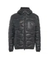 Blauer Quilted Jacket With Hood And Double-slider Zipper In Black
