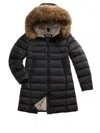 Blauer Quilted Long Coat In Black