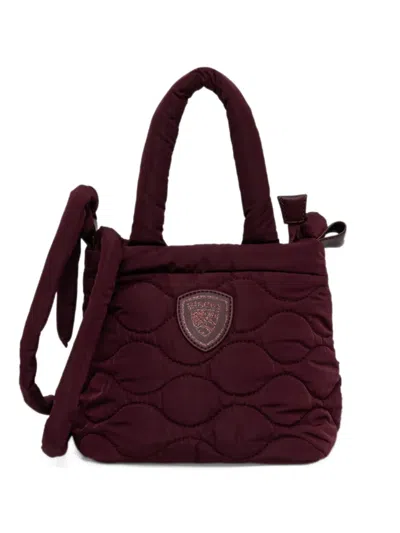 Blauer Quilted Padded Cross Body Bag In Burgundy