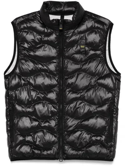 Blauer Quilted Padded Gilet In Black
