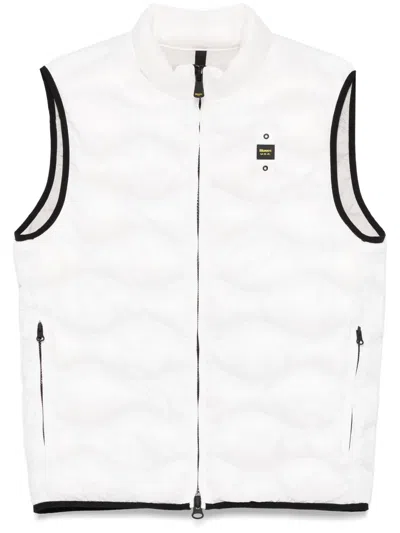 Blauer Quilted Padded Gilet In White