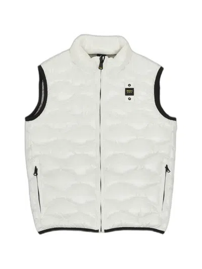 Blauer Quilted Padded Gilet In White