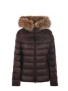 Blauer Quilted Satin Nylon Down Jacket In Brown