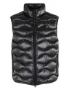 Blauer Quilted-wave Gilet In Black