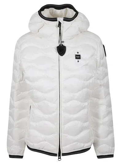 Blauer Quilted White Puffer Jacket With Hood