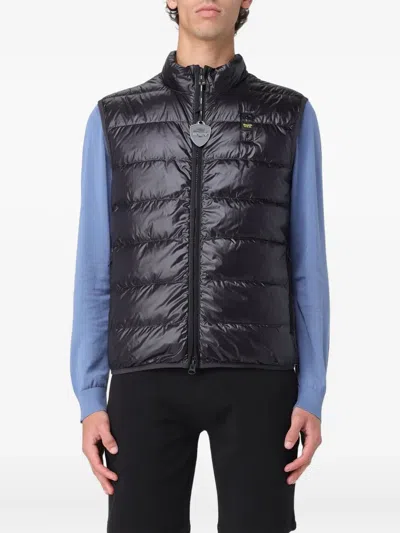 Blauer Rawson Quilted Gilet In Black