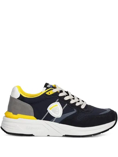Blauer Ray Panelled Lace-up Sneakers In Blue
