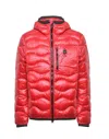 Blauer Red Micro-ripstop Polyester Wave-quilted Puffer Jacket In Red