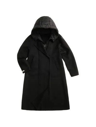 Blauer Rowe Hooded Double-breasted Coat In Multi