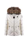 Blauer Satin Nylon Down Jacket In Bianco Latte