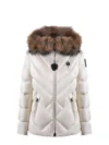 Blauer Satin Nylon Down Jacket In Bianco Latte