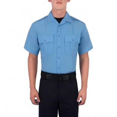 Blauer Short Sleeve Polyester Supershirt In Medium Blue