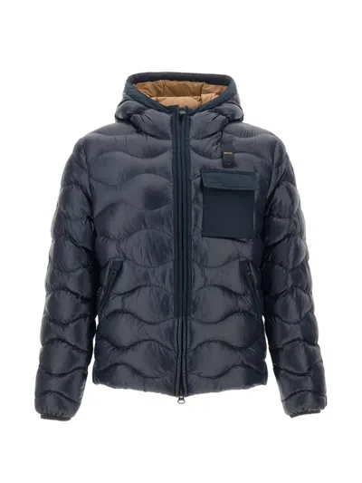 Blauer Short Sorona Padded Jacket In Blue