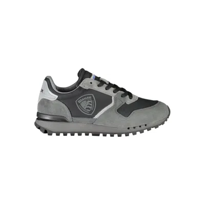 Blauer Sleek Black Sneakers With Contrast Details In Gray