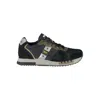 BLAUER SLEEK BLACK SPORTS SNEAKERS WITH CONTRAST ACCENTS
