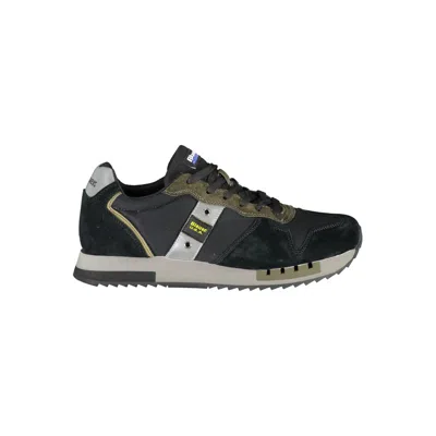 Blauer Sleek Black Sports Sneakers With Contrast Accents