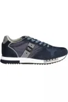 Blauer Sleek Black Sports Sneakers With Contrast Accents In Blue