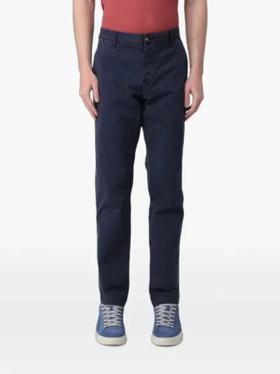 Blauer Stretch Chino Trousers In Blue