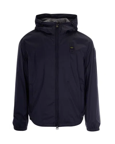 Blauer Stylish Man's Coat In Blu