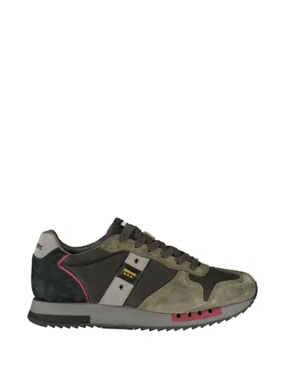 BLAUER SUEDE-PANELLED SNEAKERS
