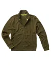 Blauer High Collar Zip Sweatshirt With Herringbone Detail In Green