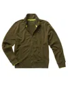 Blauer High Collar Zip Sweatshirt With Herringbone Detail In Green
