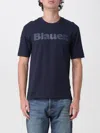 Blauer Cotton T-shirt With Logo In Blue