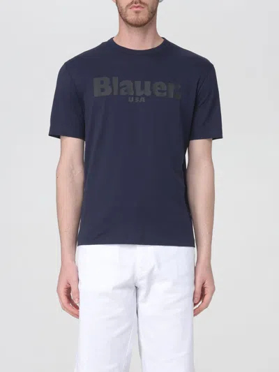 Blauer T-shirt  Men Color Blue