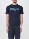 Blauer T-shirt  Men Color Blue