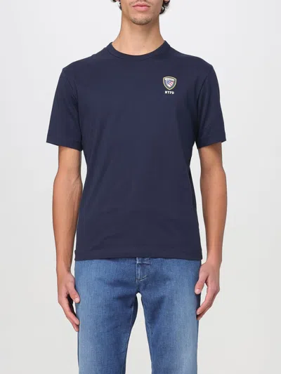 Blauer T-shirt  Men Color Blue