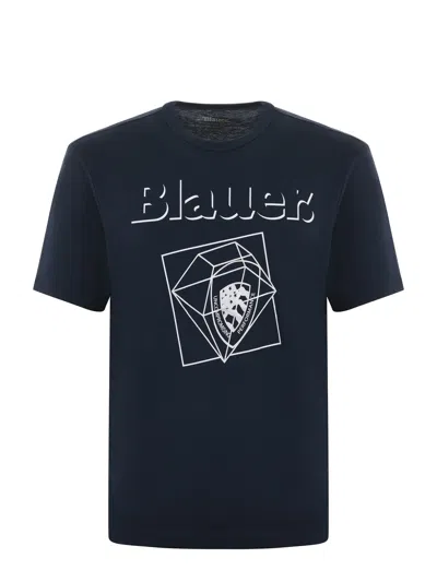 Blauer T-shirt In Blu Scuro