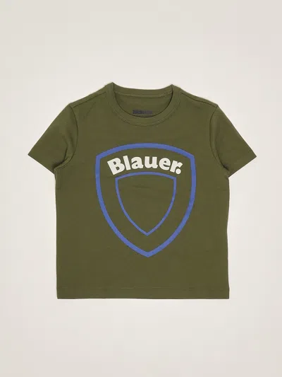 Blauer Kids' T-shirt M/c Cawfield T-shirt In Green
